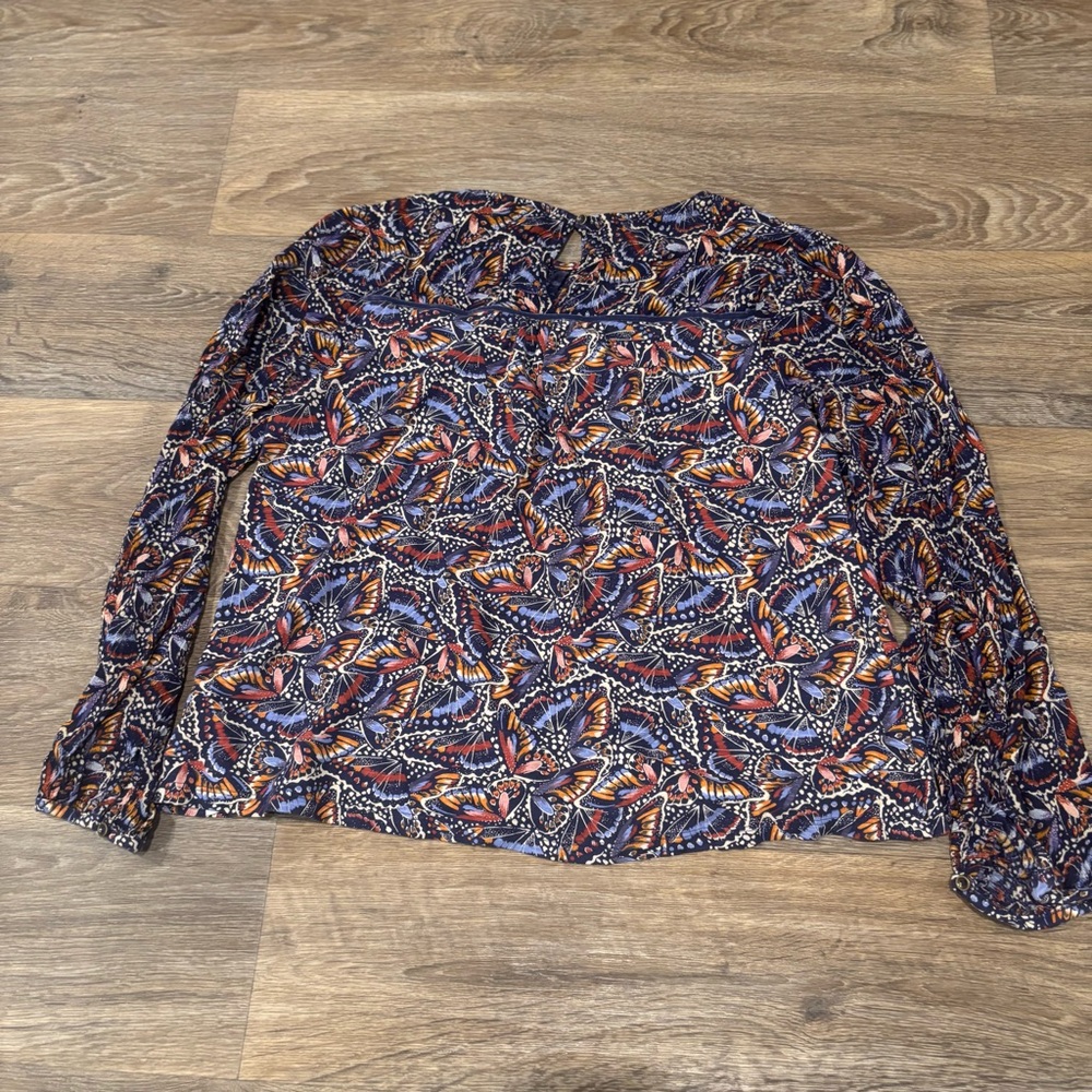 FatFace Charlee Abstract Butterfly Print Blouse – Women’s Size 10 Boho Top - Picture 7 of 7